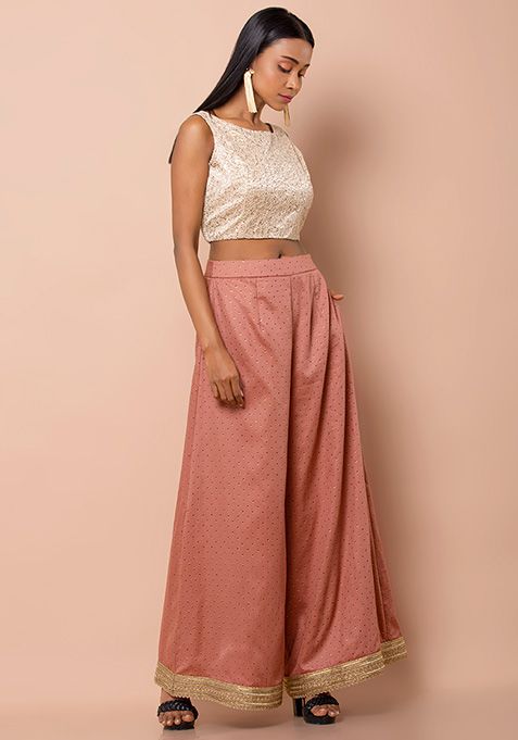 light pink palazzo pants