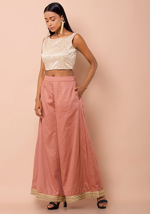 light pink palazzo pants