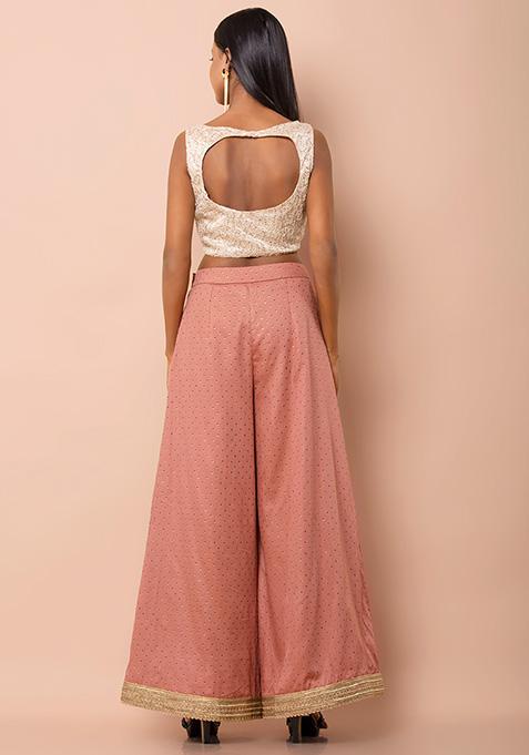 dark pink palazzo pants