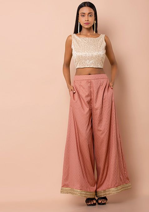 dark pink palazzo pants