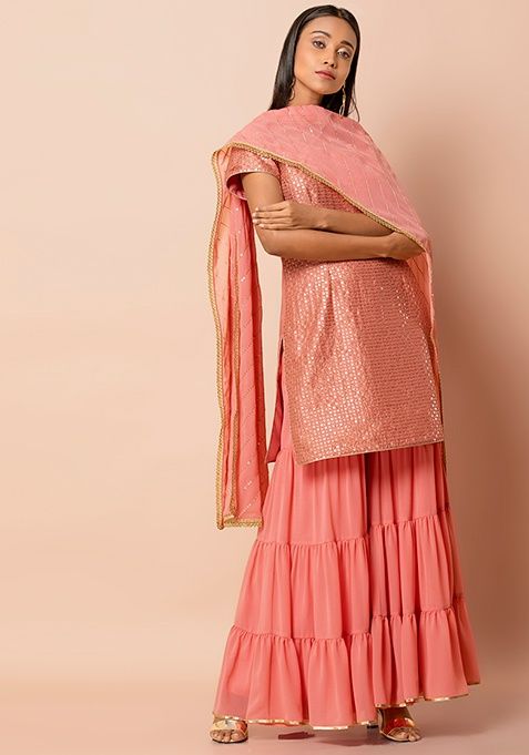 pink sharara pants