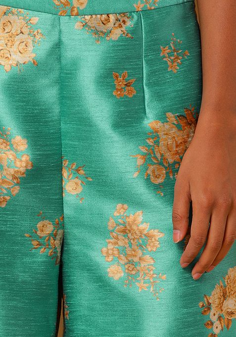 turquoise palazzo pants