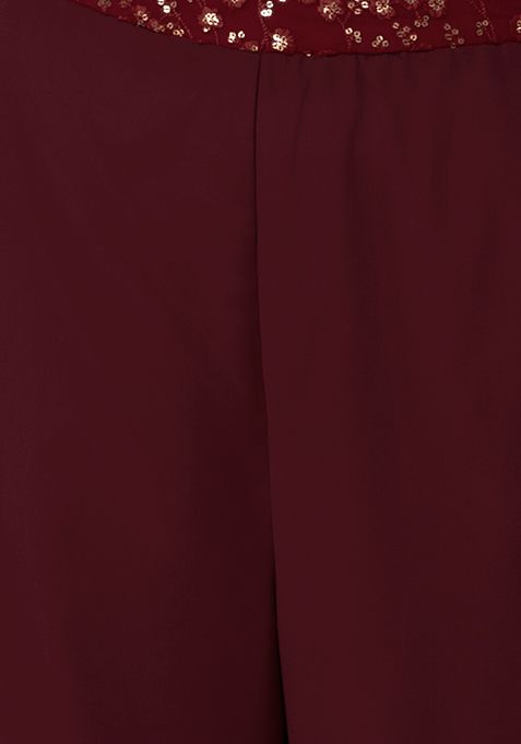 maroon palazzo pants