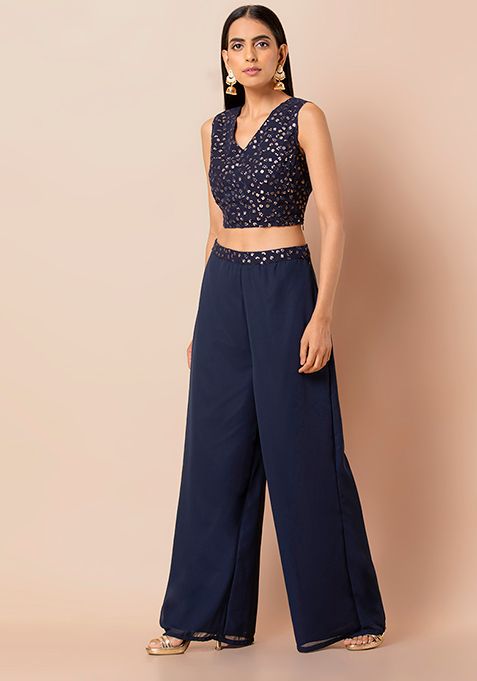 embroidered palazzo pants