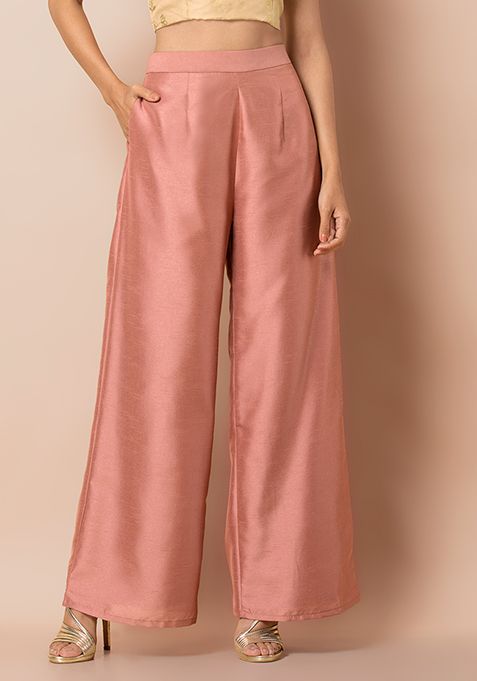 dark pink palazzo pants