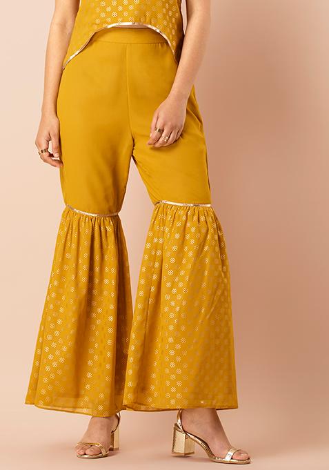 yellow sharara pants