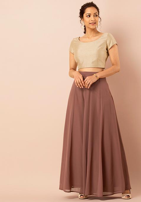 dusty pink palazzo pants