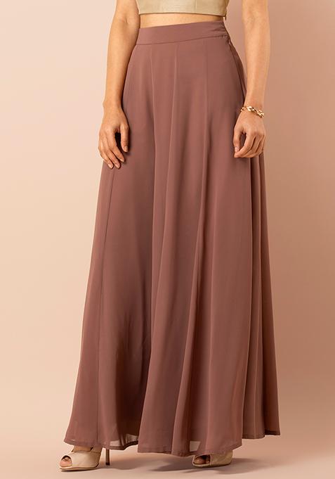 dusty pink palazzo pants