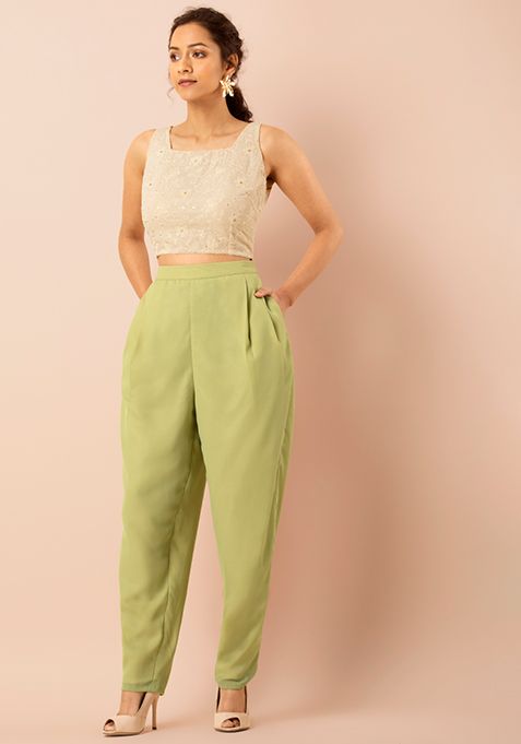 narrow palazzo pants