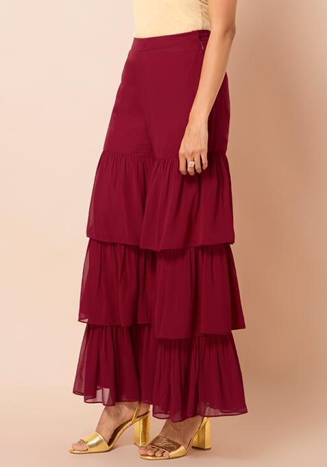 black sharara pants