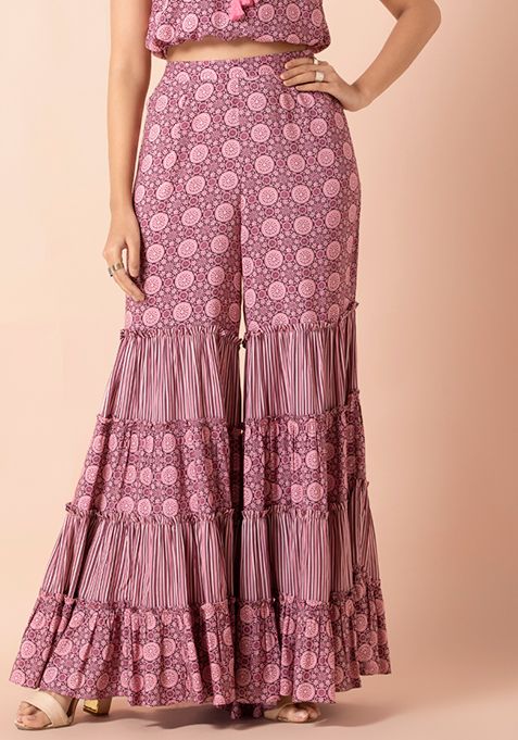 pink sharara pants