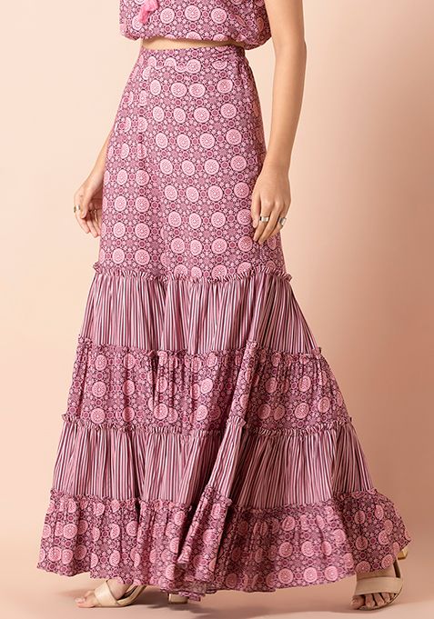 pink sharara pants