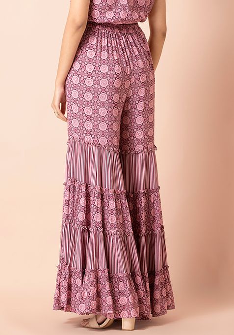 pink sharara pants