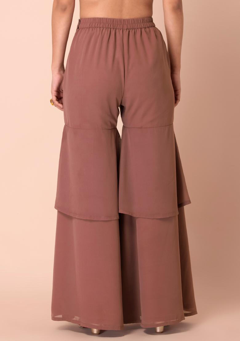 ZANZEA Womens Casual Tiered Layered Flare Wide Leg Pants Culottes Skirt  Trousers | eBay