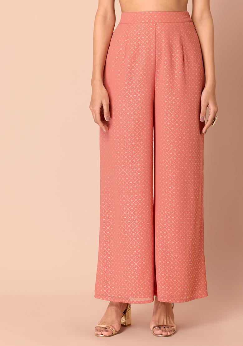 Buy Peach Trousers  Pants for Women by INDIBELLE Online  Ajiocom