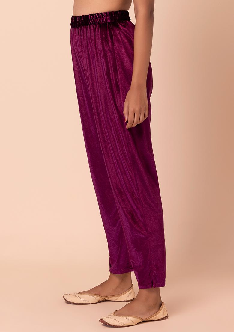 Women's Royal Purple Straight Kurti With Straight Pants - Anokherang |  Straight pants, Kurti, Velvet color