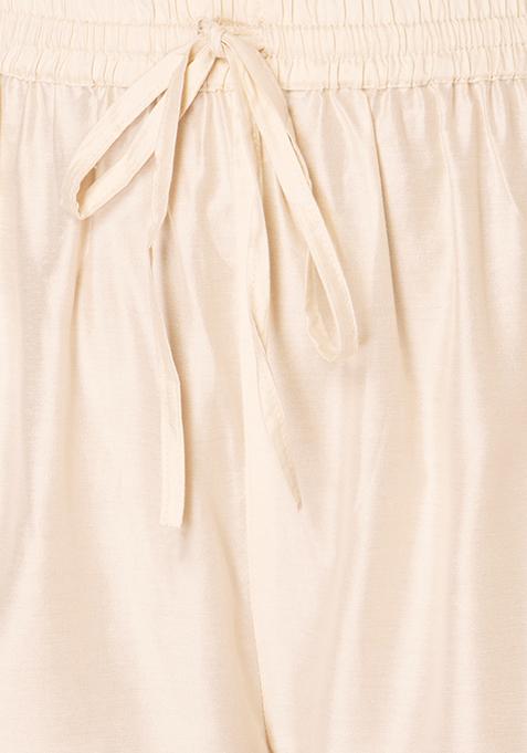 Purple Heavy Kadi Silk Pant Straight