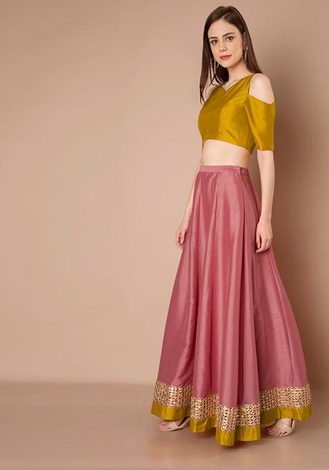 silk maxi skirt