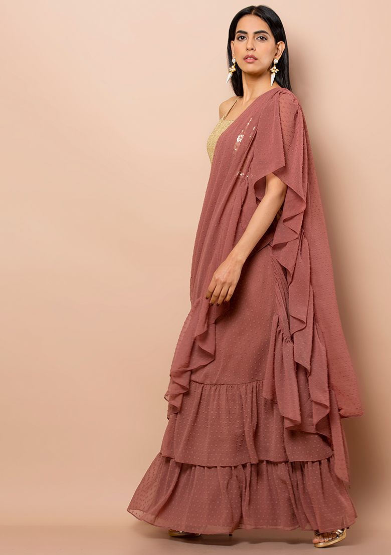 saree drape maxi skirt