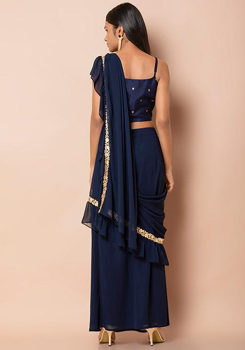 navy sarong skirt