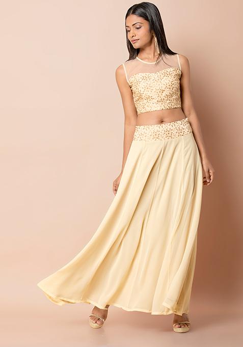 gold skirt online india