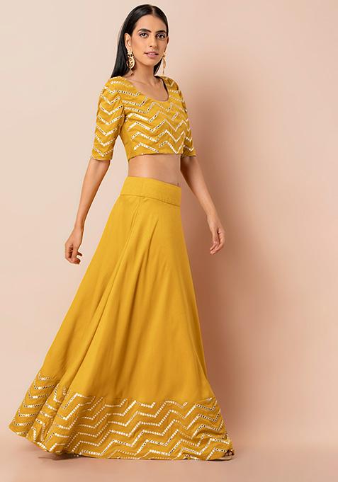 mustard yellow long skirt