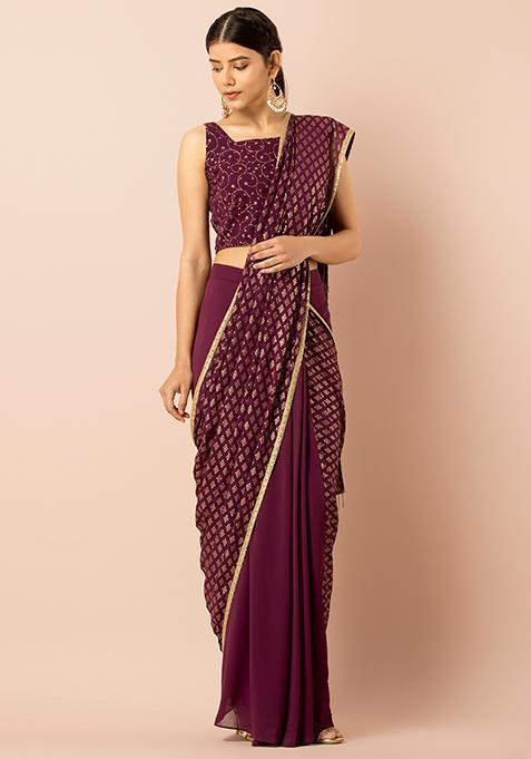how to wear saree as skirt