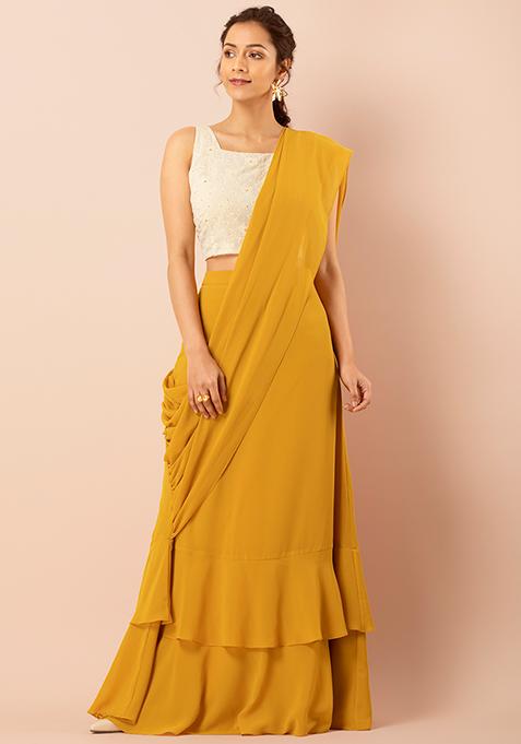 draped saree skirt