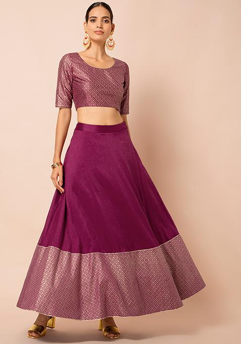 Buy Purple Maxi Skirts for Women Online 