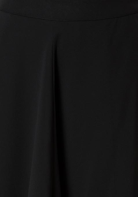 Buy Women Black Layered High Low Lehenga Skirt - RTW - Indya