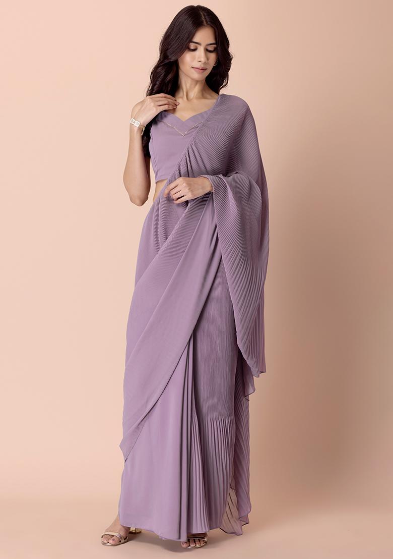 Trendmalls Pale Purple Lycra Spandex Saree Shapewear Petticoat for Women, Sari Silhouette, Skirts for Women, Saree Shaper - Trendmalls - 4177217