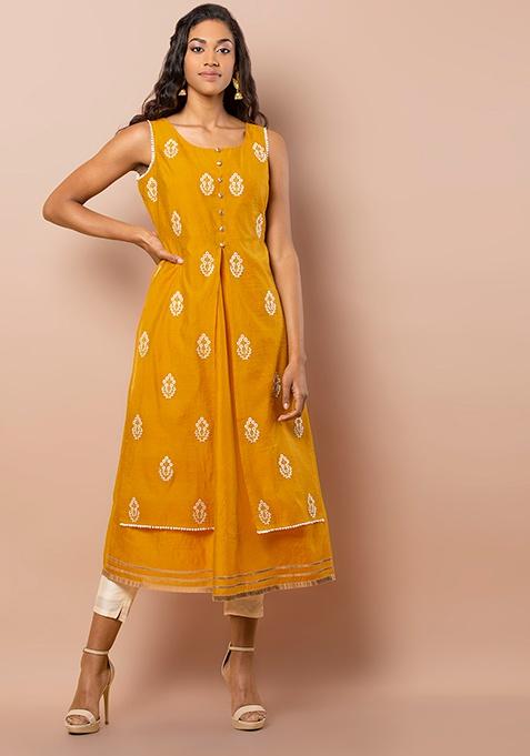 indya mustard yellow kurta