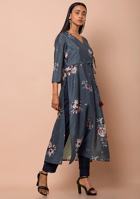 kurti with side tie up