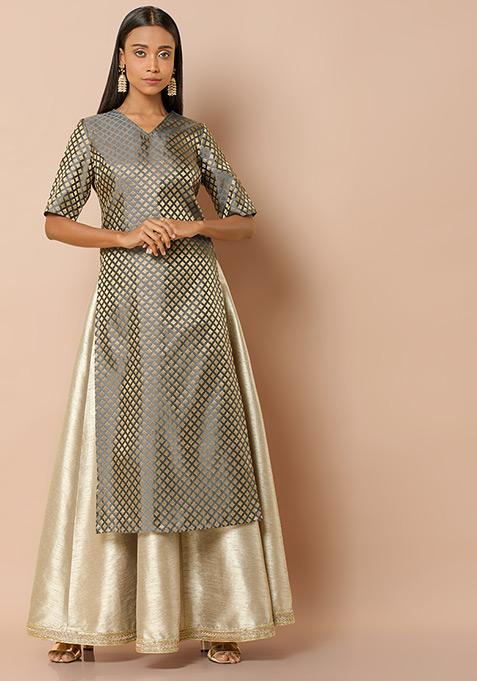 grey colour kurtis
