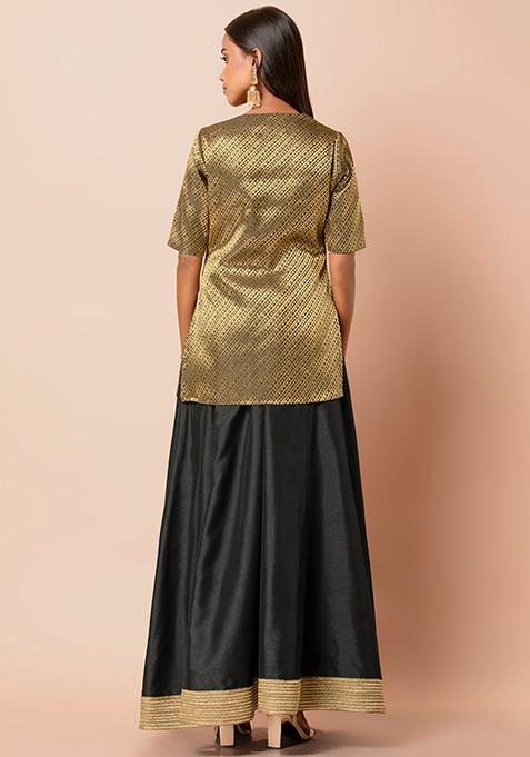 banarasi short frock design