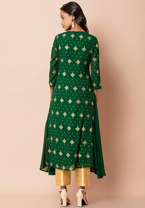 asymmetrical anarkali suit