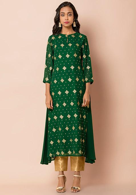 asymmetrical anarkali suit