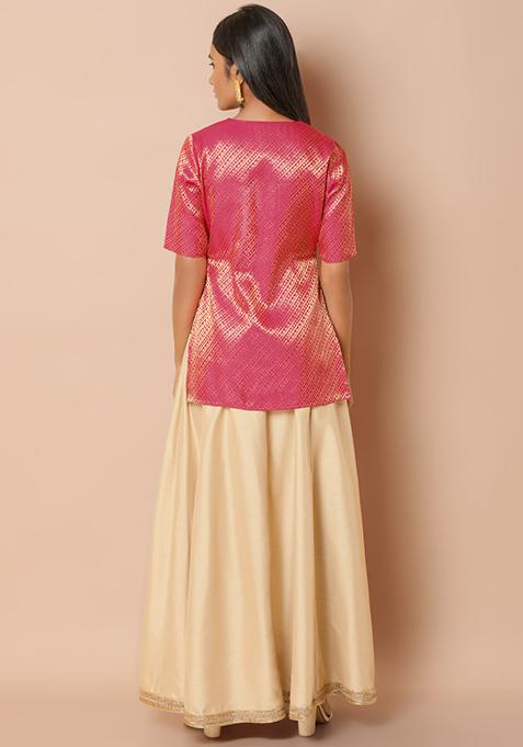 banarasi short frock design
