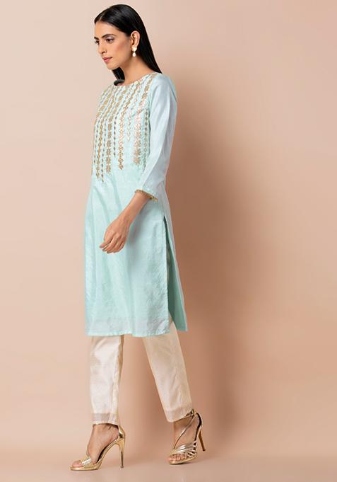 indya blue kurta
