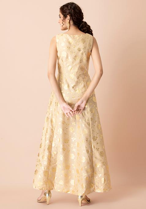 foil print maxi tunic