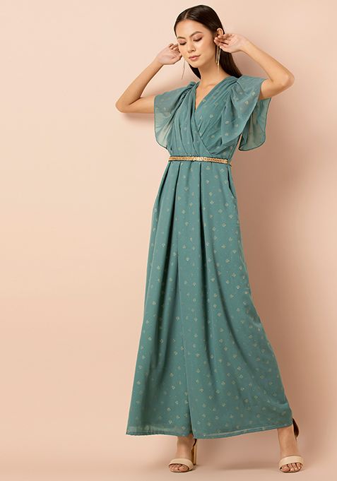 teal jumpsuit