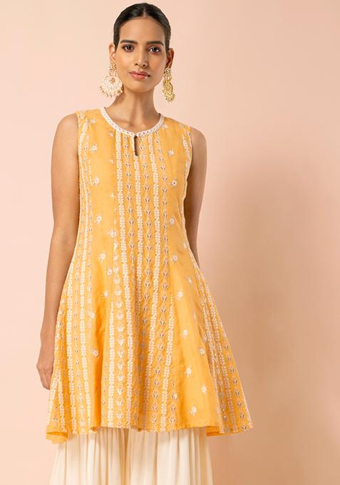 yellow ethnic gown