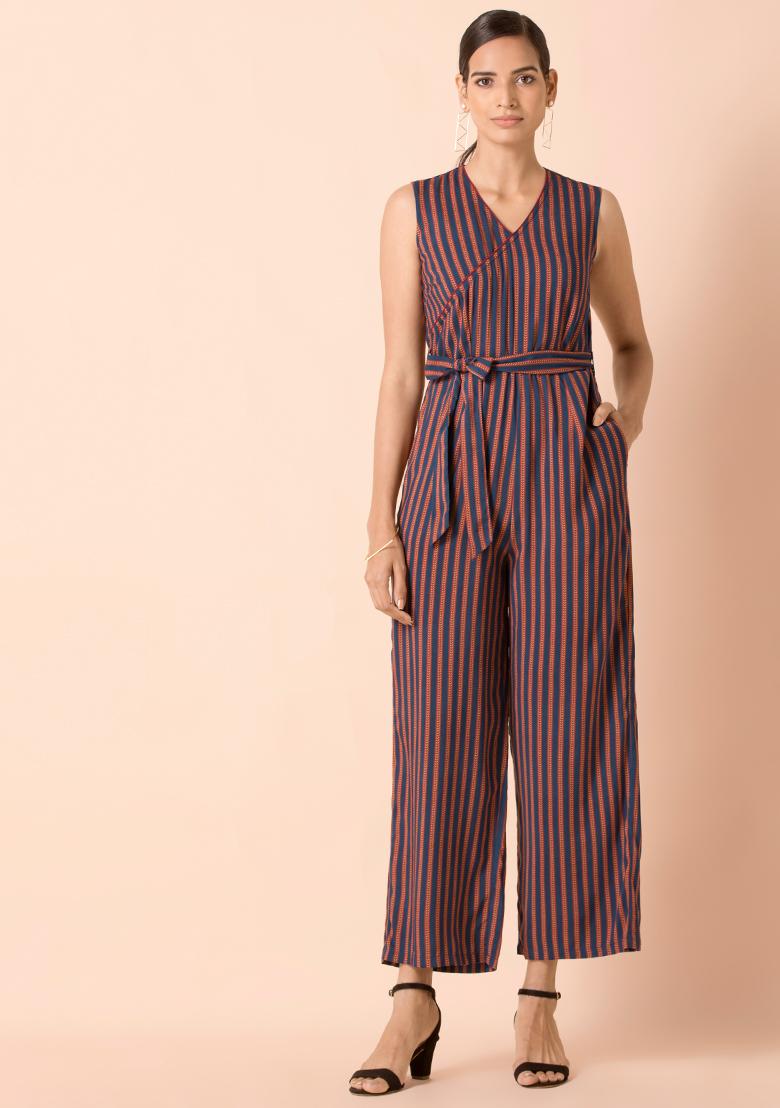 Red Striped Jumpsuit