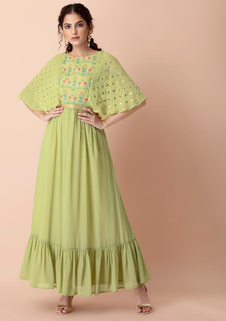 Buy Taffy Pink Cape Dress for Women Online @ Tata CLiQ Luxury