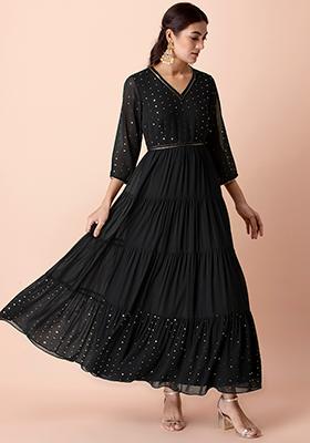 black and gold ethnic dresses