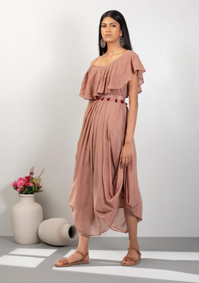 Priyal Bhardwaj x Indya Rose Schiffli Cowl Kurta 