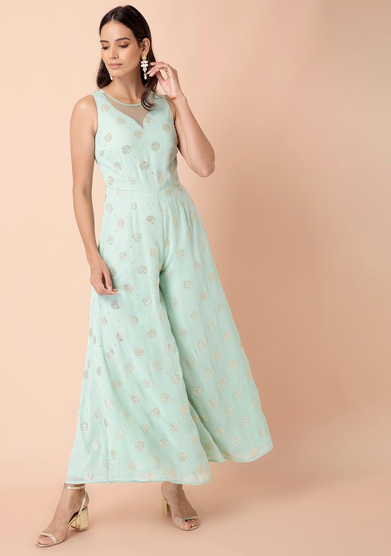 Sea green sales jumpsuit