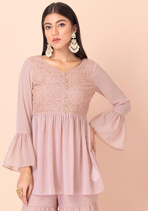 pink root kurtis