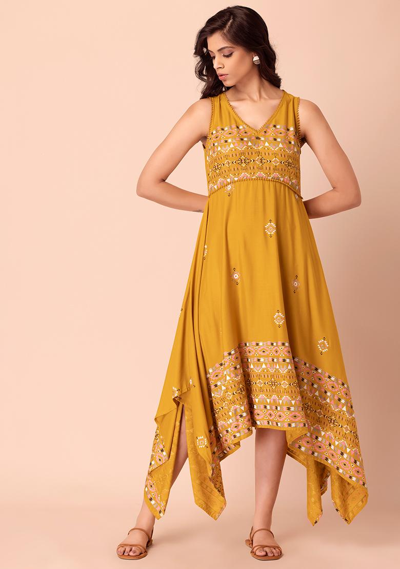 Buy Women Yellow Sharara Set With Sequin Embroidered Kurta And Mesh Dupatta  - Feed Luxe Sharara - Indya