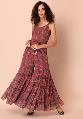 Buy Designer Indian Block Printed Jumpsuit for Women Indo Western Online in  India - Etsy